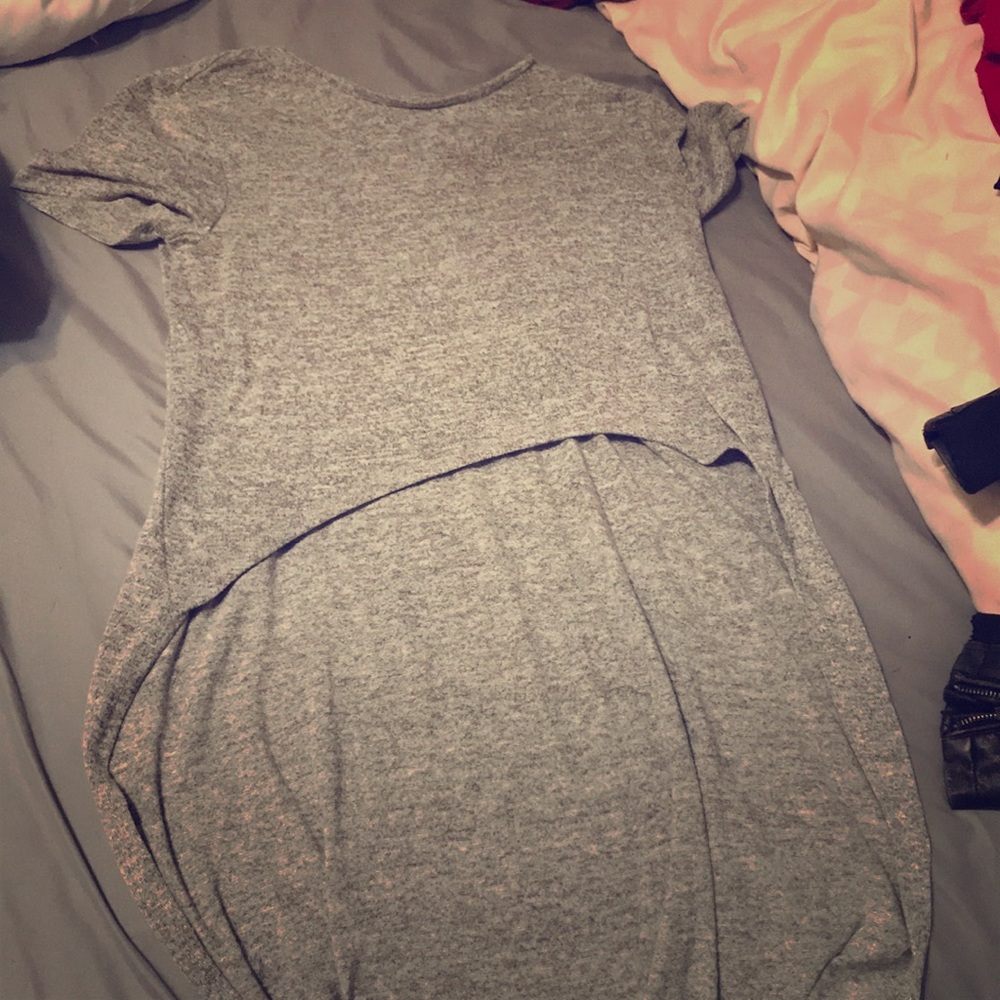 Grey high low shirt